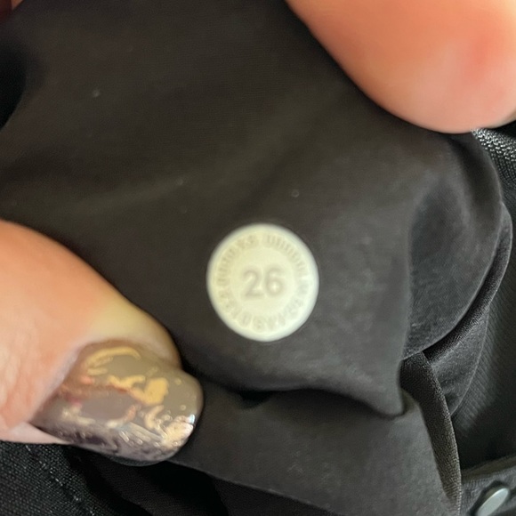 Woman Lululemon 26 wide leg pocket pants stretch city sleek 5 pocket ankle - Picture 6 of 10